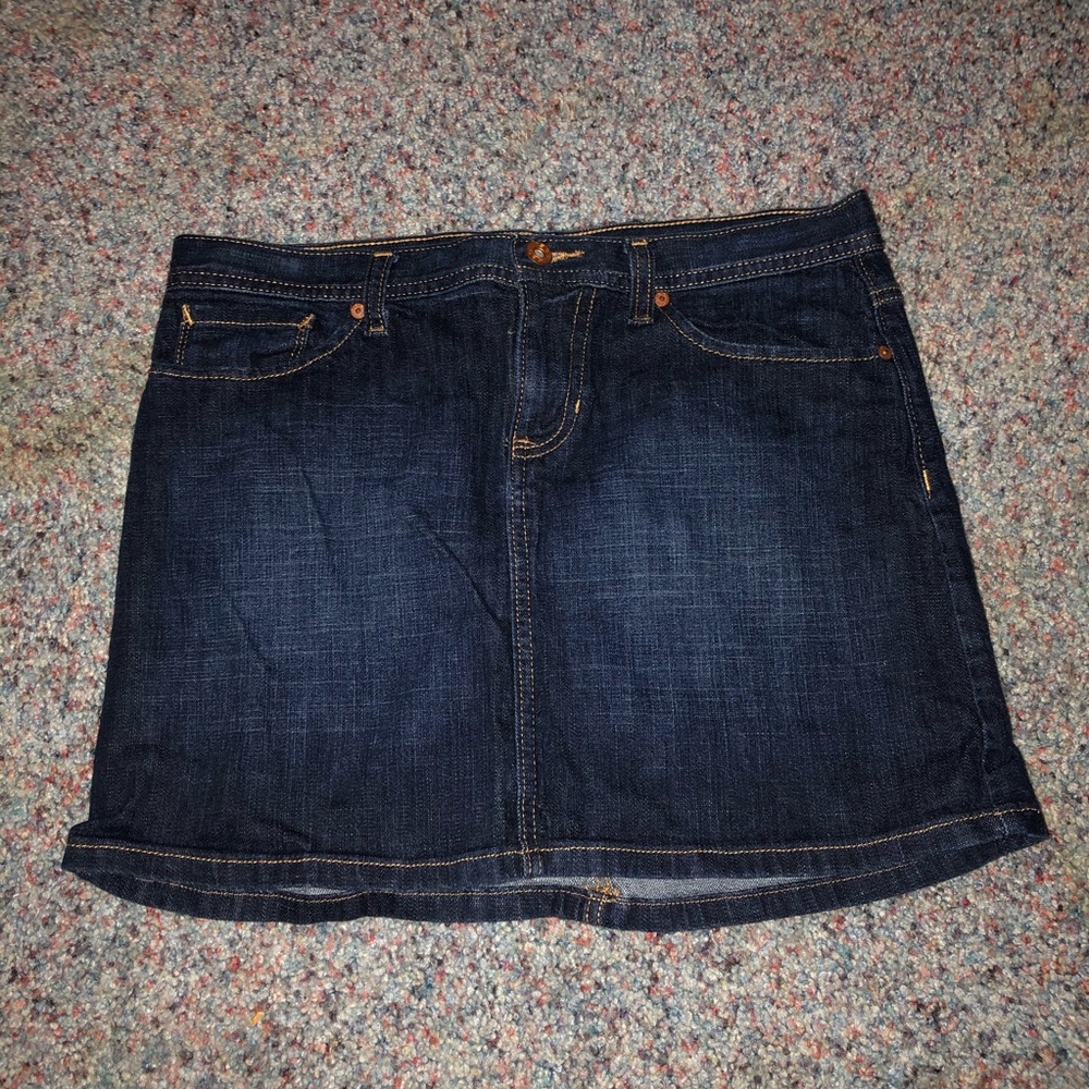 Navy blue jean skirt